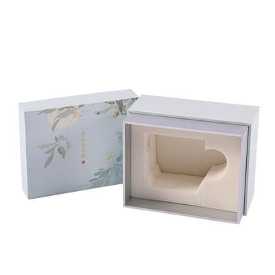 Customized Cup Packaging Box Square Shape UV Coating With Handle