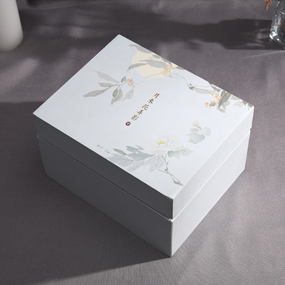 Customized Cup Packaging Box Square Shape UV Coating With Handle