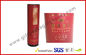 Embossed / Hot-Stamping Cylindrical Wine Packaging Boxes , Custom Printed Wine Boxes with Matel Cap