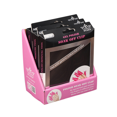 Nail paper card shaped packaging box, customized beauty product display box, customized cosmetics corrugated paper color