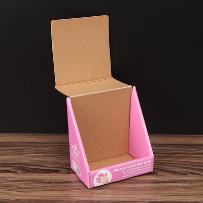 Nail paper card shaped packaging box, customized beauty product display box, customized cosmetics corrugated paper color