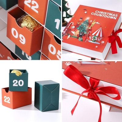 Customized Christmas Advent Countdown Calendar Blind Box Empty Box Christmas Eve Surprise Children's Gift Box Customized