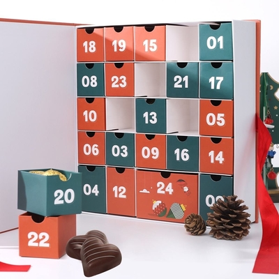 Customized Christmas Advent Countdown Calendar Blind Box Empty Box Christmas Eve Surprise Children's Gift Box Customized