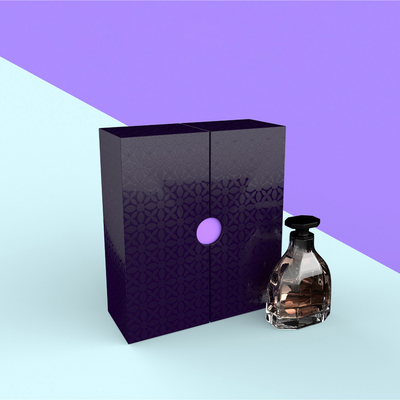 High grade perfume packaging box, flip cover, double door, whitening freeze-dried powder, essence, eva sponge inner supp