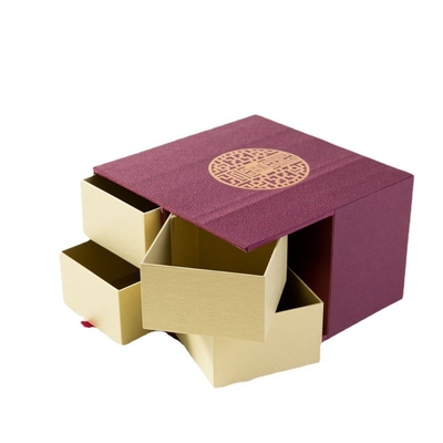 High grade multi-layer pull-out gift box Creative gift box Customized Mid-Autumn Festival moon cake packaging box Snack