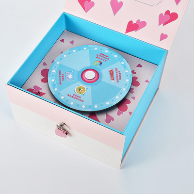 Customized Square Flip Book Box Facial Mask Jewelry Gift Lock Valentine'S Day