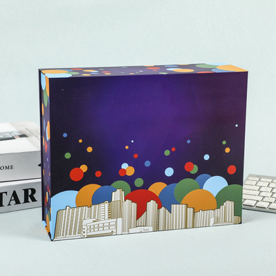 Folding packaging gift box, color paper box, printed logo, health product gift box customization