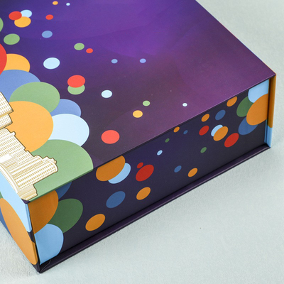Folding packaging gift box, color paper box, printed logo, health product gift box customization