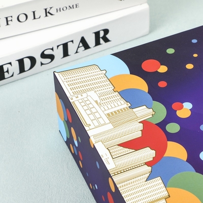 Folding packaging gift box, color paper box, printed logo, health product gift box customization