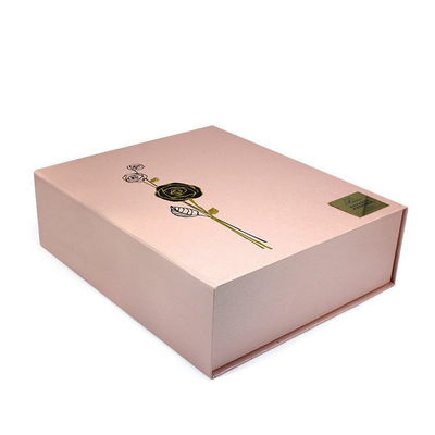 Customized stamping process book box with flip cover, black pearl cotton inner tray, red wine glass packaging paper box