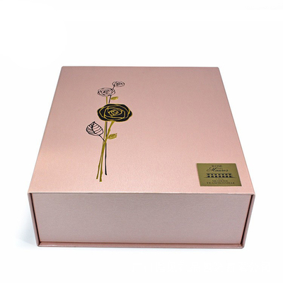 Customized stamping process book box with flip cover, black pearl cotton inner tray, red wine glass packaging paper box