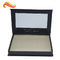 rigid board cosmetic packaging box with mirror , black box with plastic inner logo foil