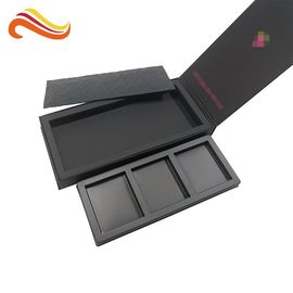 Chocolate Packing Custom Paper Packing Box Black Color With Food Grade Tray Insert