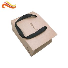 Cardboard Custom Kraft Paper Bags Logo Printing Packing Items For Jewelry