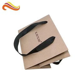 Cardboard Custom Kraft Paper Bags Logo Printing Packing Items For Jewelry