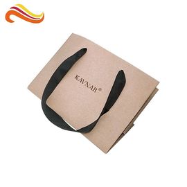 Cardboard Custom Kraft Paper Bags Logo Printing Packing Items For Jewelry