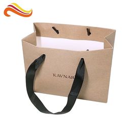 Cardboard Custom Kraft Paper Bags Logo Printing Packing Items For Jewelry