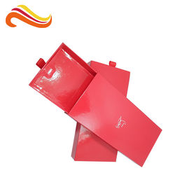 Handmade Glossy Lamination Gift Packaging Drawer Boxes durable With Hot Stamping