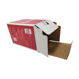 Custom Printed Corrugated Paper Box ,Cosmetic Packaging Mailer Box Red color