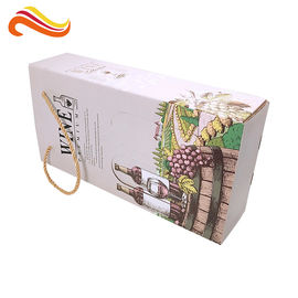 Coated Cardboard Corrugated Paper Box Wine Bottle Packaging Recycled Materials