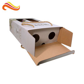 Coated Cardboard Corrugated Paper Box Wine Bottle Packaging Recycled Materials