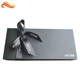 Rigid Paper CMYK Color Cardboard Packaging Box With Ribbon