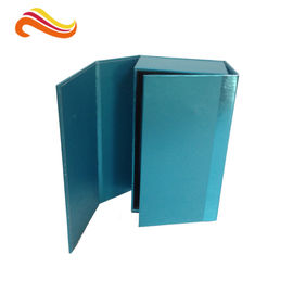 Fashionable Magnetic Mobile Boxes , Foil Blue Gift Electronics Packaging