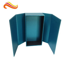 Fashionable Magnetic Mobile Boxes , Foil Blue Gift Electronics Packaging