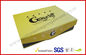 Yellow Square Cigar Gift Box CMYK Printing Paper with Embossing Logo