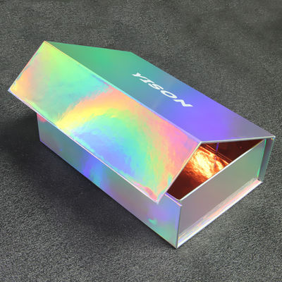 Luxury Glitter Iridescent Paper Cosmetic Gift Packaging Boxes