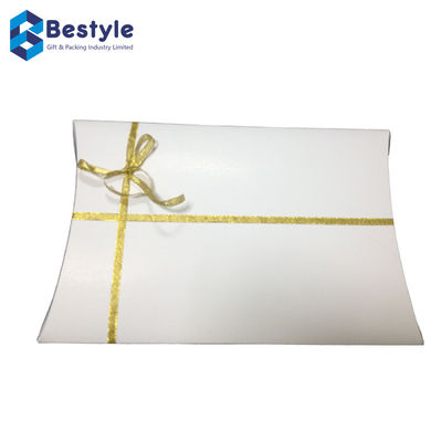 Pillow Shape Hair Extension Packaging Box With Gold Ribbon