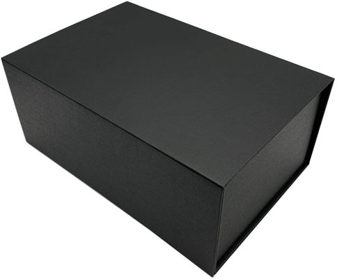 Folding 1200gsm Cardboard Custom Gift Packaging Boxes Black Matte