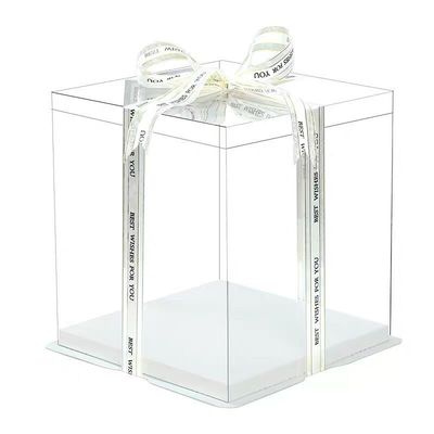 Customized Recycled birthday cake packaging With Plastic Window