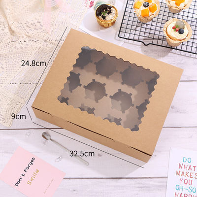 Customized Recycled Cake Packaging box with clear window