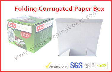 Foldable Corrugated Paper Box Flue Matt Lamination For Led Light