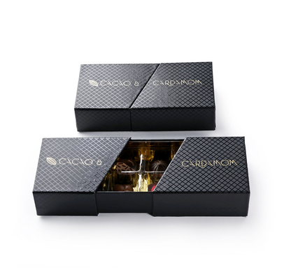 2 Layer Empty Chocolate Truffle Boxes Luxury Paper Packaging Paperboard