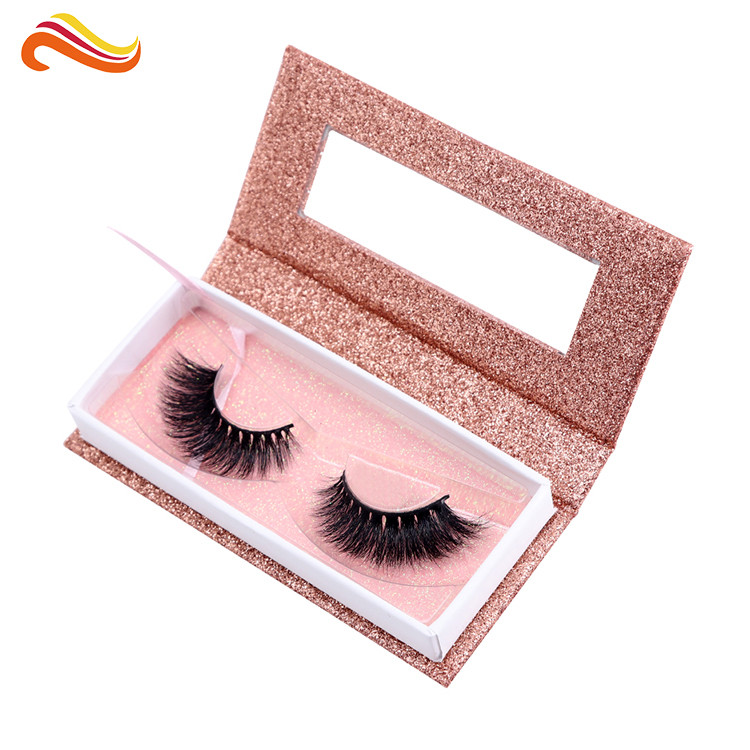 Cosmetic Paper Pink Eyelash Packaging Box Cardboard CMYK Color For Lashes
