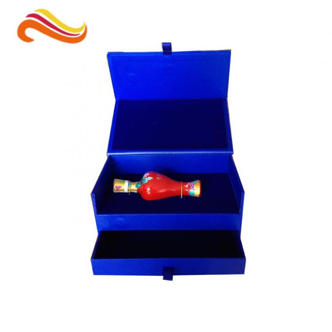 Solid Luxury Paper Gift Box , Blue Velvety Packaging,luxury gift boxes